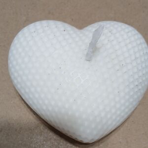 Heart-Shaped White Candle